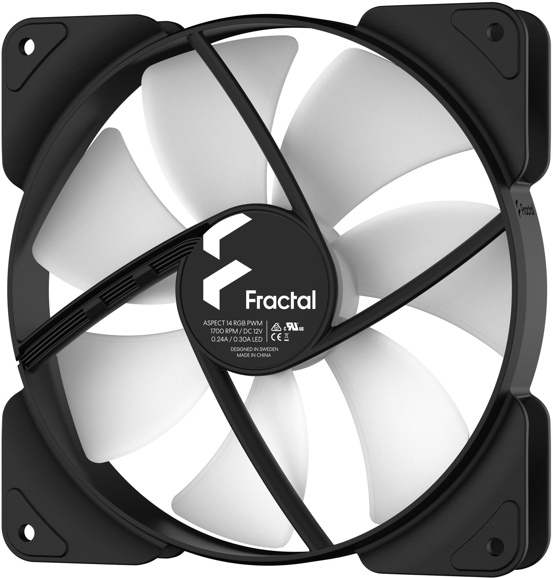 Fractal Design - Ventoinha Fractal Design Aspect 14 140mm PWM RGB Preta