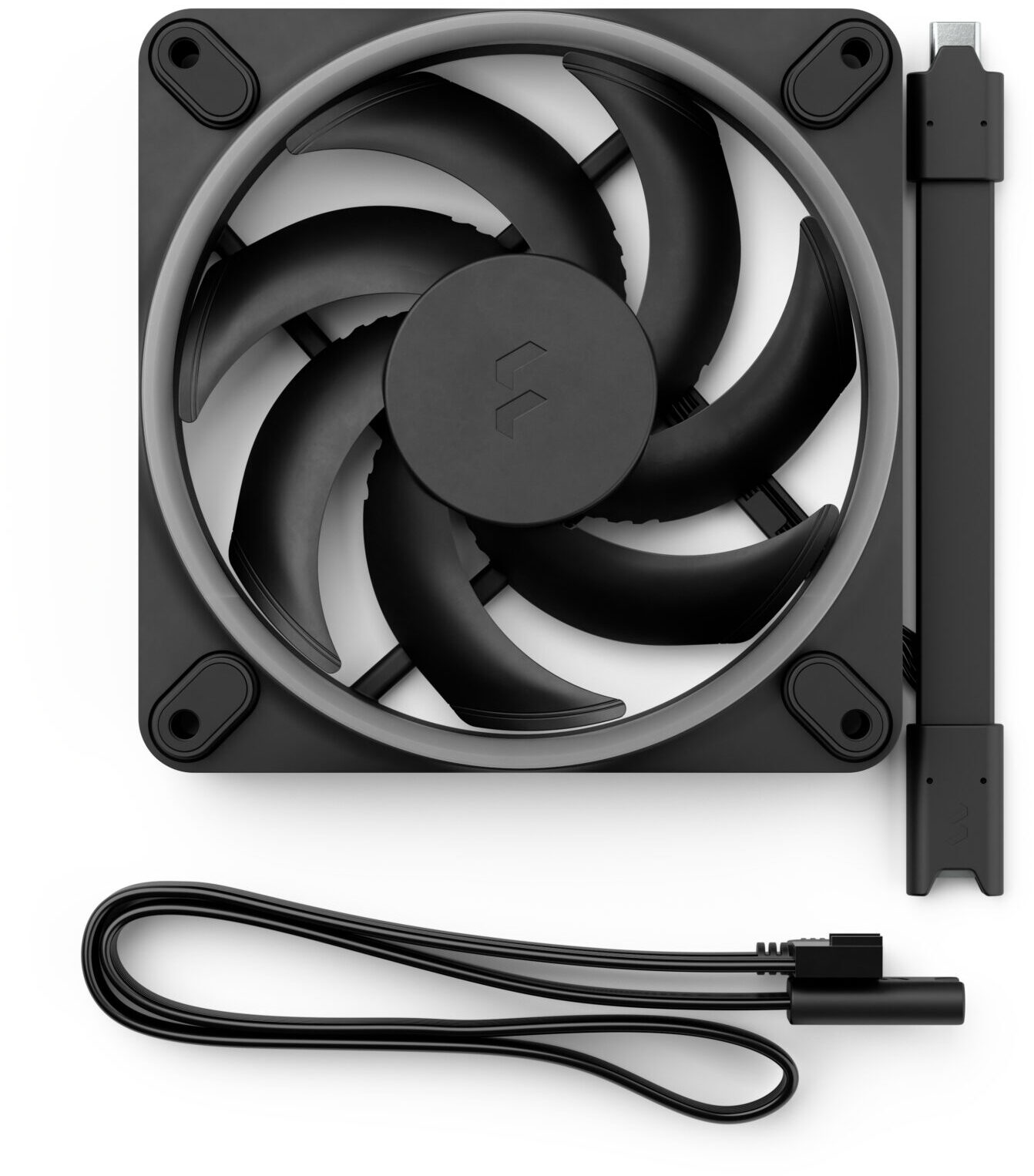 Fractal Design - Ventoinha Fractal Design Momentum 14 140mm 1800RPM 8 Pinos RGB Preta (3 Pack)