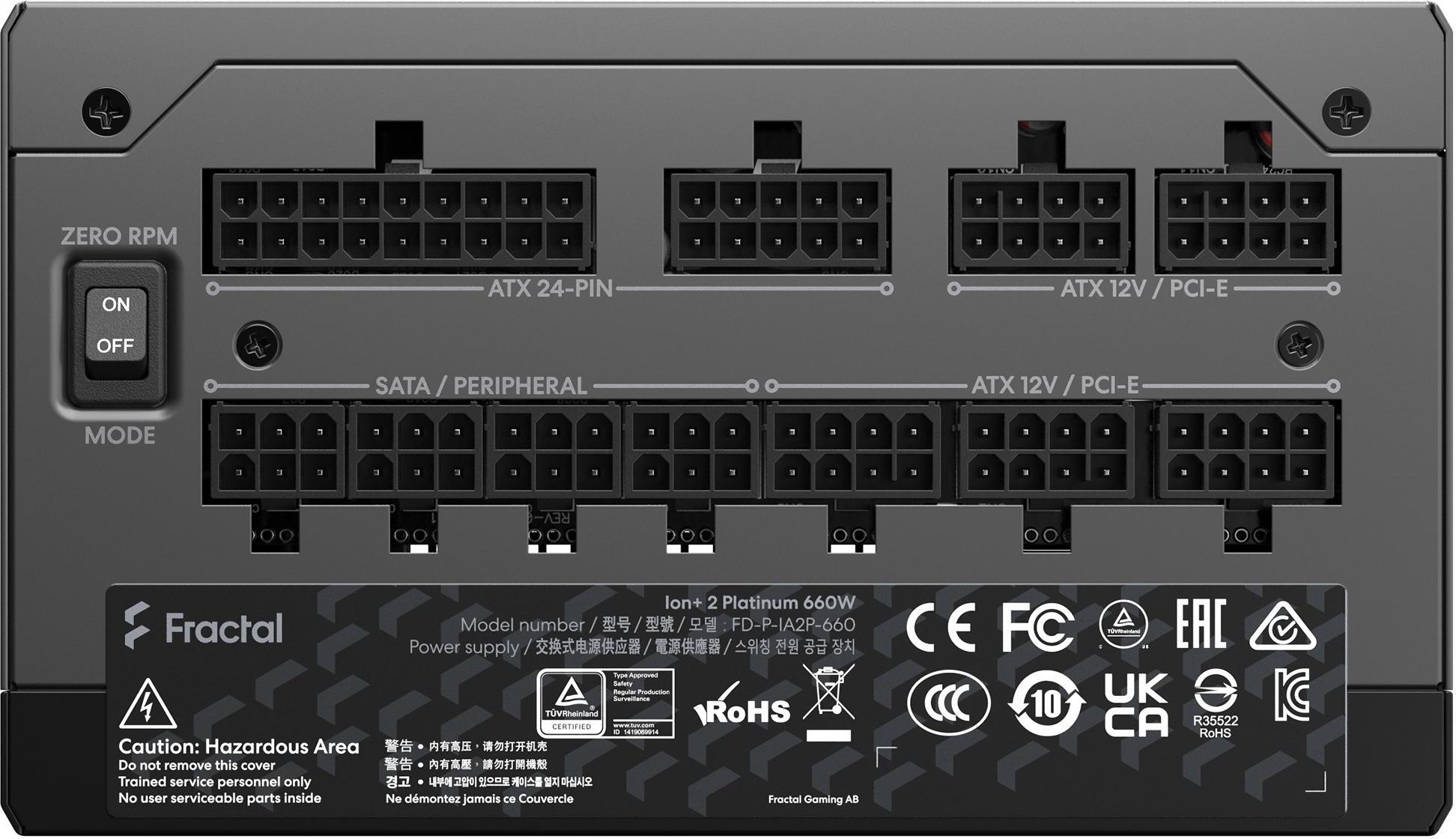 Fractal Design - Fonte Fractal Design Ion+ 2 660W 80+ Platinum Full Modular