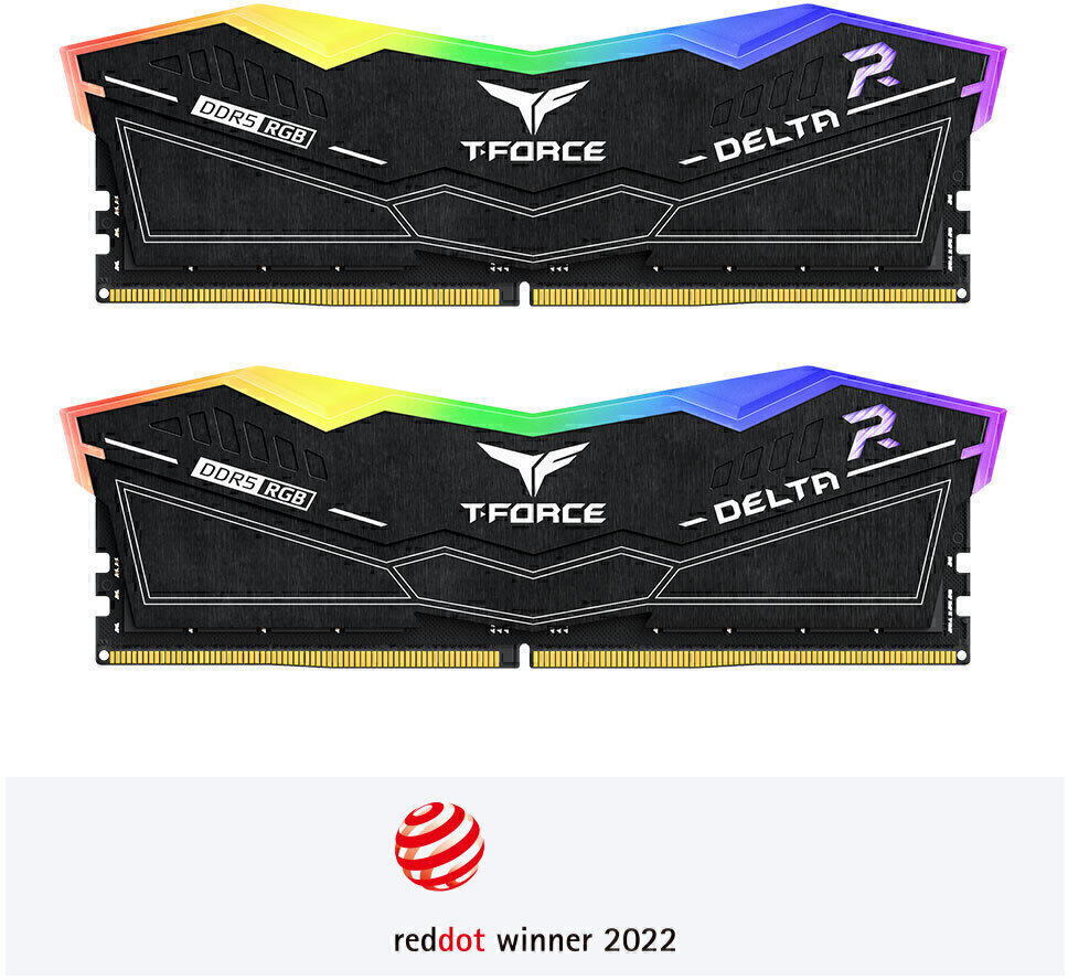 Team Group Kit 32GB (2 x 16GB) DDR5 6400MHz Delta RGB Preto CL32