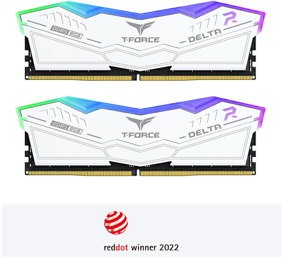 Team Group Kit 32GB (2 x 16GB) DDR5 6400MHz Delta RGB Branco CL32