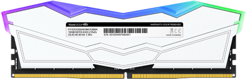 Team Group - Team Group Kit 32GB (2 x 16GB) DDR5 6400MHz Delta RGB Branco CL40