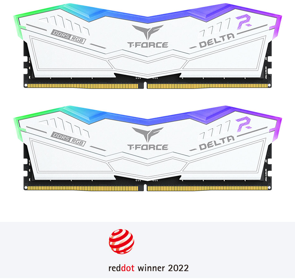 Team Group - Team Group Kit 64GB (2 x 32GB) DDR5 6000MHz Delta RGB Branco CL30
