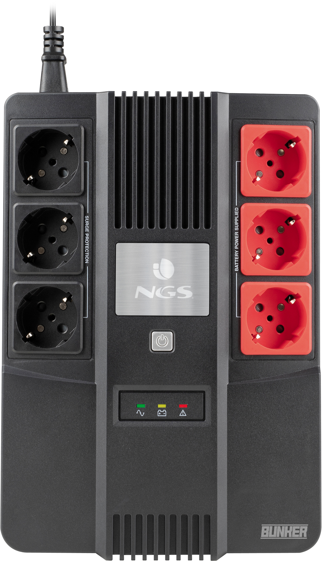 NGS - UPS NGS Off-line Fortress Bunker 600VA 360W 6 Tomadas de Proteção