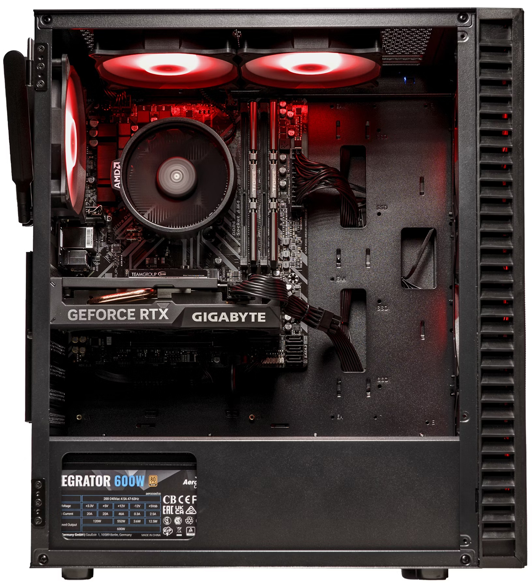 King Mod Systems - Computador King Mod Gamer-PC Mach 1 Ryzen 5 5600 16GB DDR4 1TB RTX 4060 WiFi W11