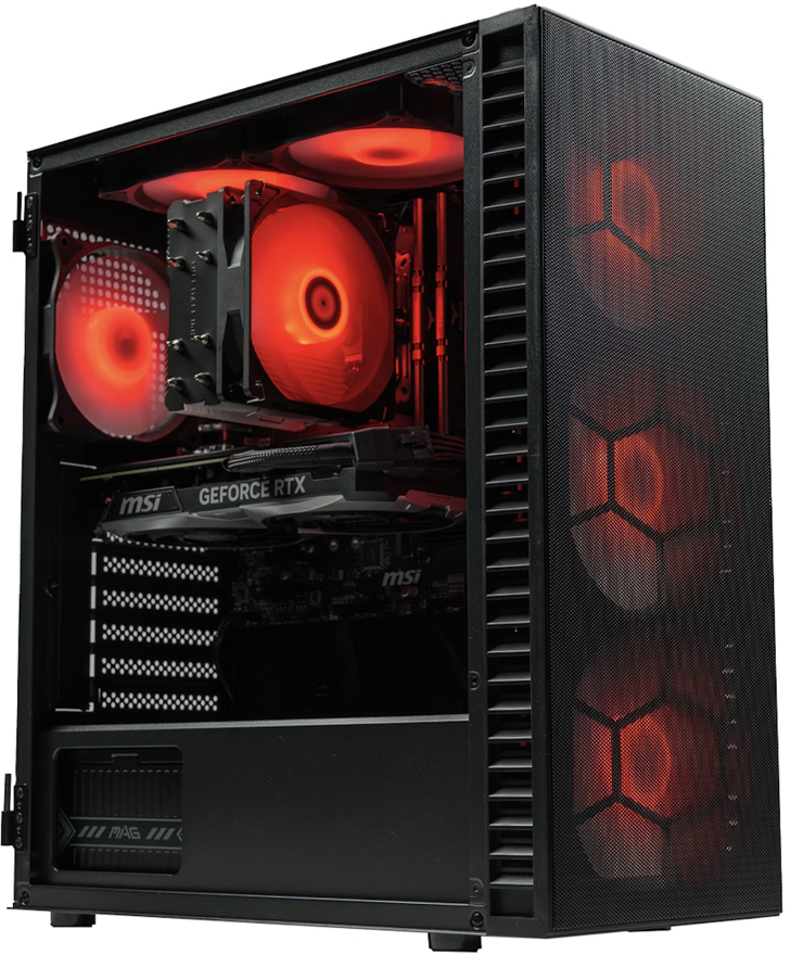 King Mod Systems - Computador King Mod Gamer-PC Powered by MSI - Mach 3 Ryzen 7 5700X3D 32GB DDR4 1TB RTX 4070 SUPER WiFi W11