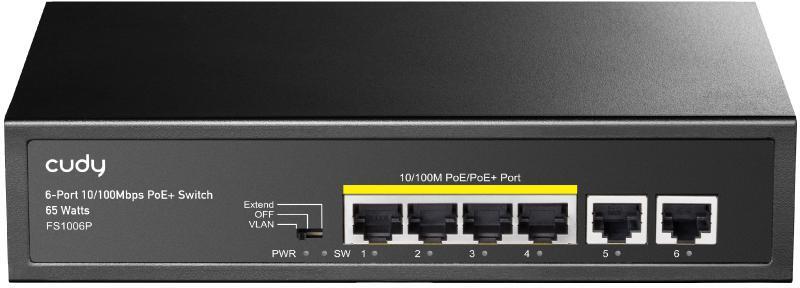 Switch Cudy FS106P 6 Portas 10/100Mbps UnManaged PoE+