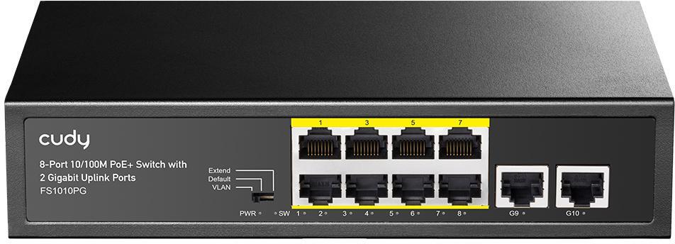 Switch Cudy FS1010PG 8 Portas 10/100Mbps PoE+/2x Gigabyte