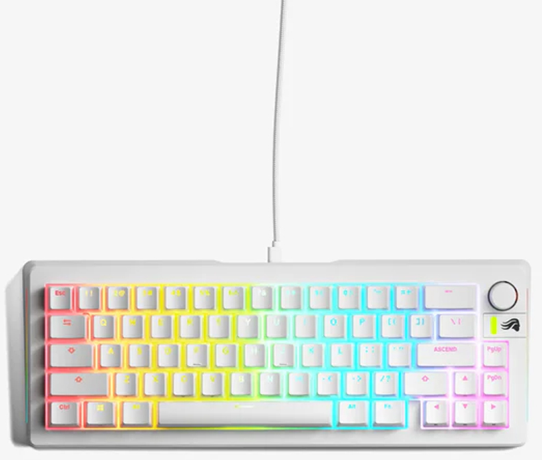 Glorious - Teclado Mecânico Glorious GMMK 3 65% Branco - Fox Switch (US)