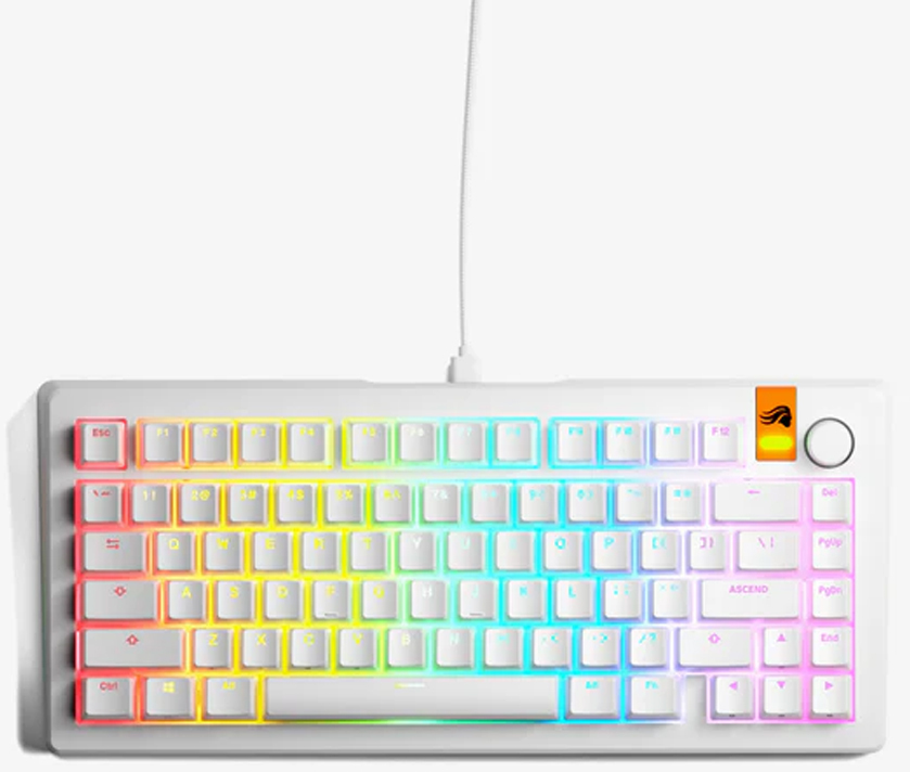 Teclado Mecânico Glorious GMMK 3 75% Branco - Fox Switch (US)