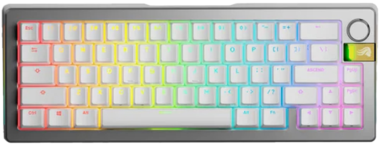 Glorious - Teclado Mecânico Glorious GMMK 3 Pro HE 65% Wireless Prateado - Fox HE Switch (US)