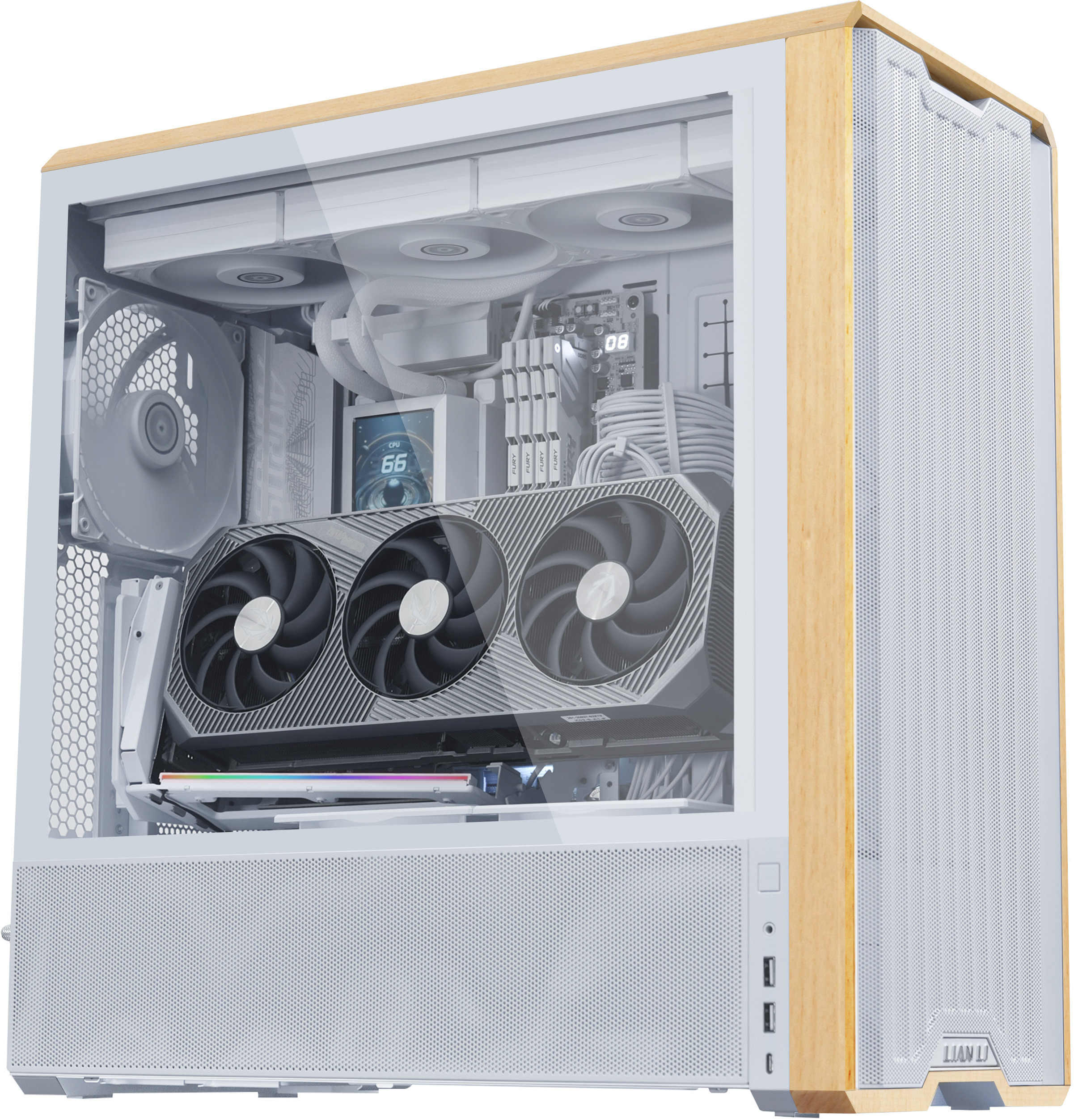 Lian Li - Suporte Vertical GPU Lian Li V3 PCI-E 5.0 Branco