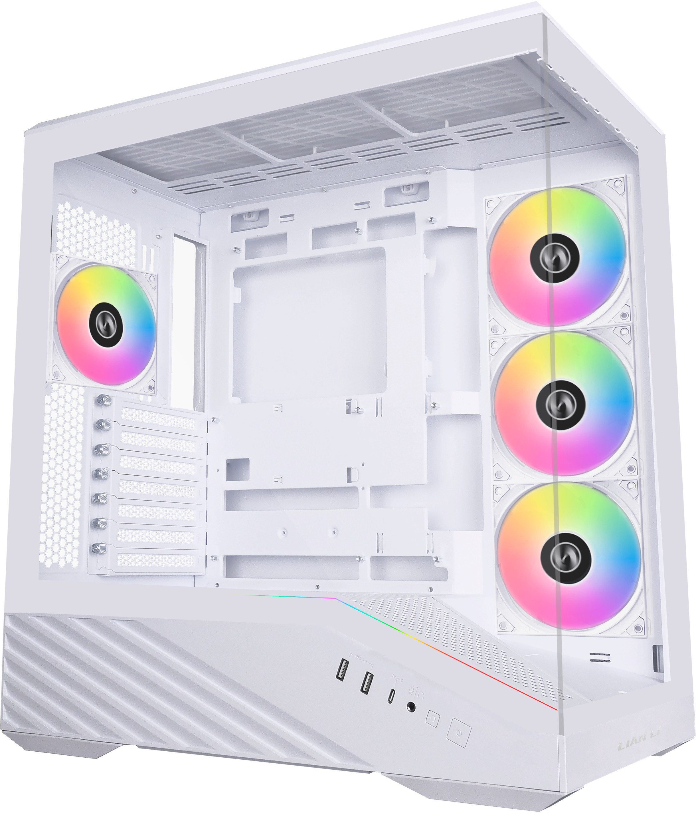 Caixa ATX Lian Li Vector V100 Branca Vidro Temperado