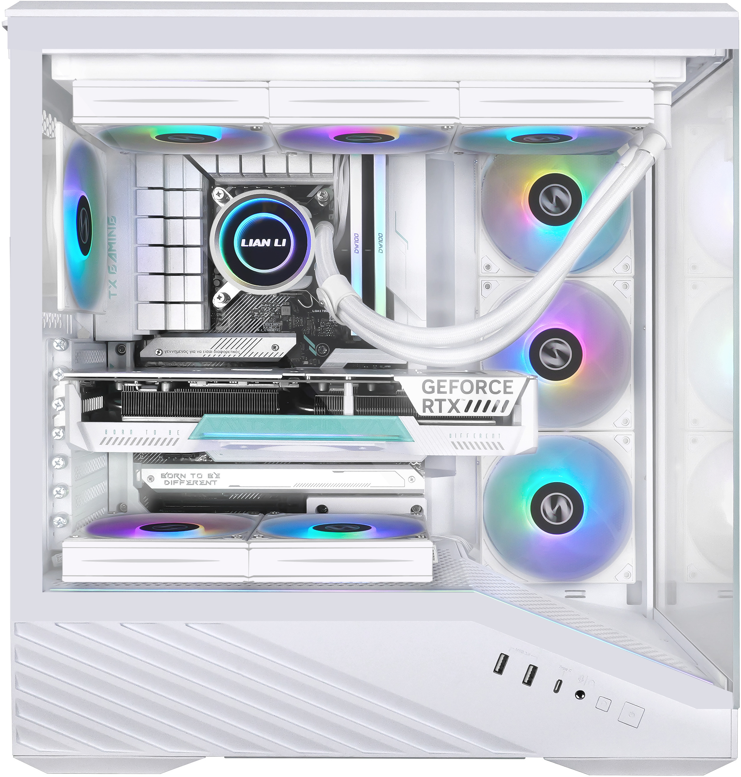 Lian Li - Caixa ATX Lian Li Vector V100 Branca Vidro Temperado