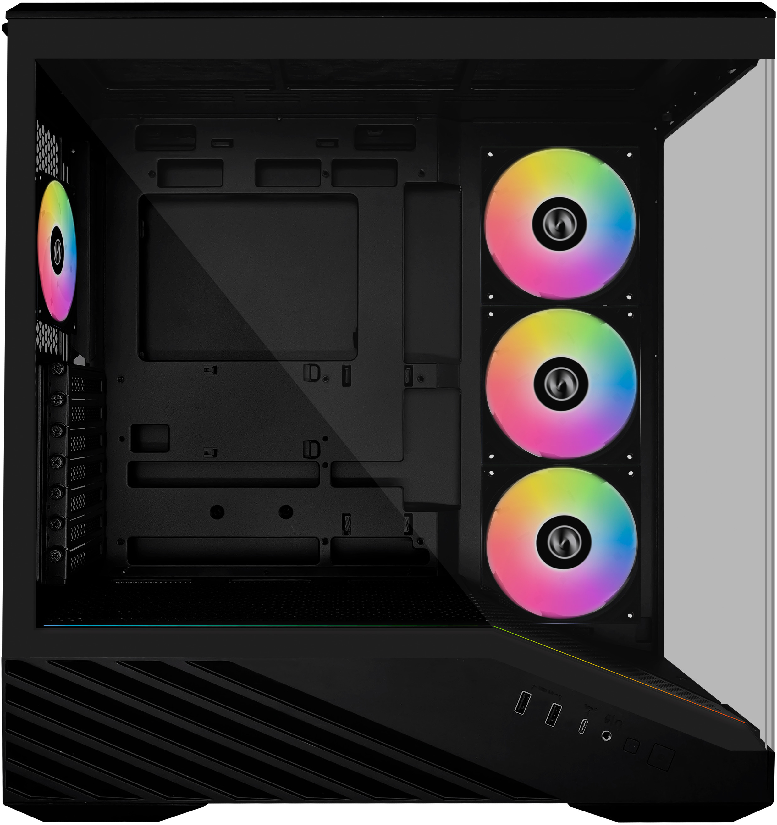 Lian Li - Caixa ATX Lian Li Vector V100 Preto Vidro Temperado
