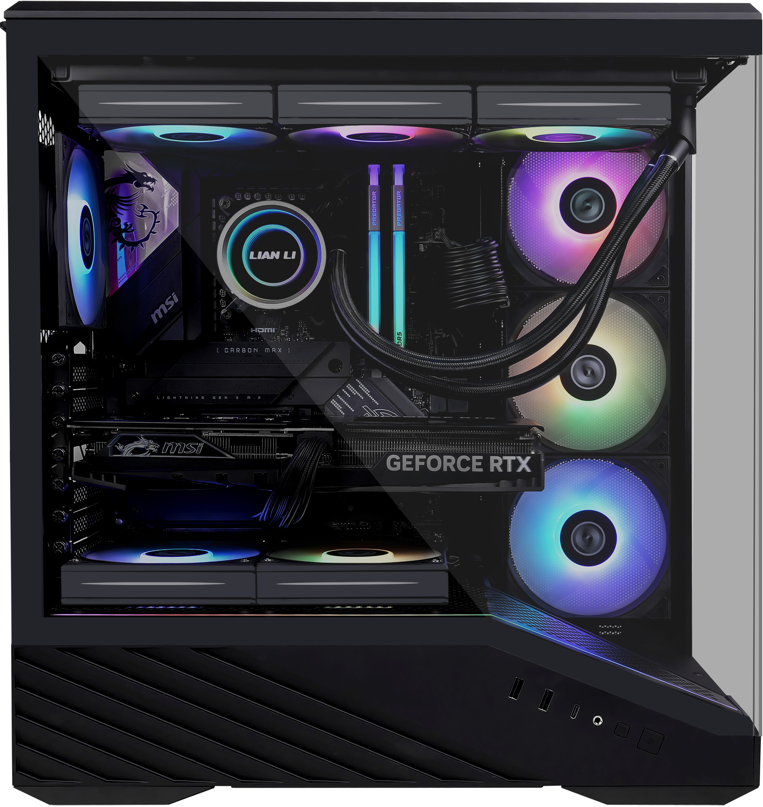 Lian Li - Caixa ATX Lian Li Vector V100 Preto Vidro Temperado