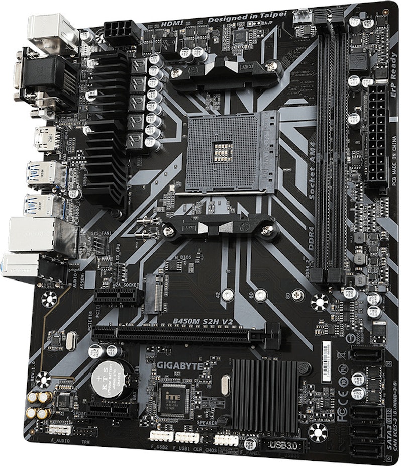 Motherboard Gigabyte B450M-S2H V2 Rev.1