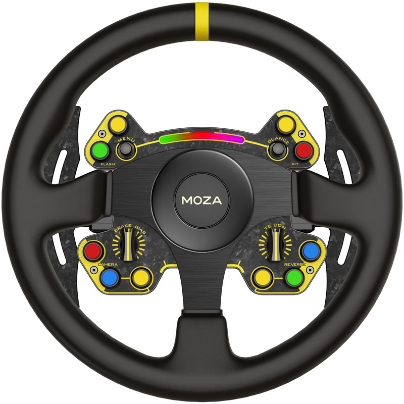 Moza Racing - Bundle MOZA R16 Wheelbase + RS Steering Wheel Redondo Couro
