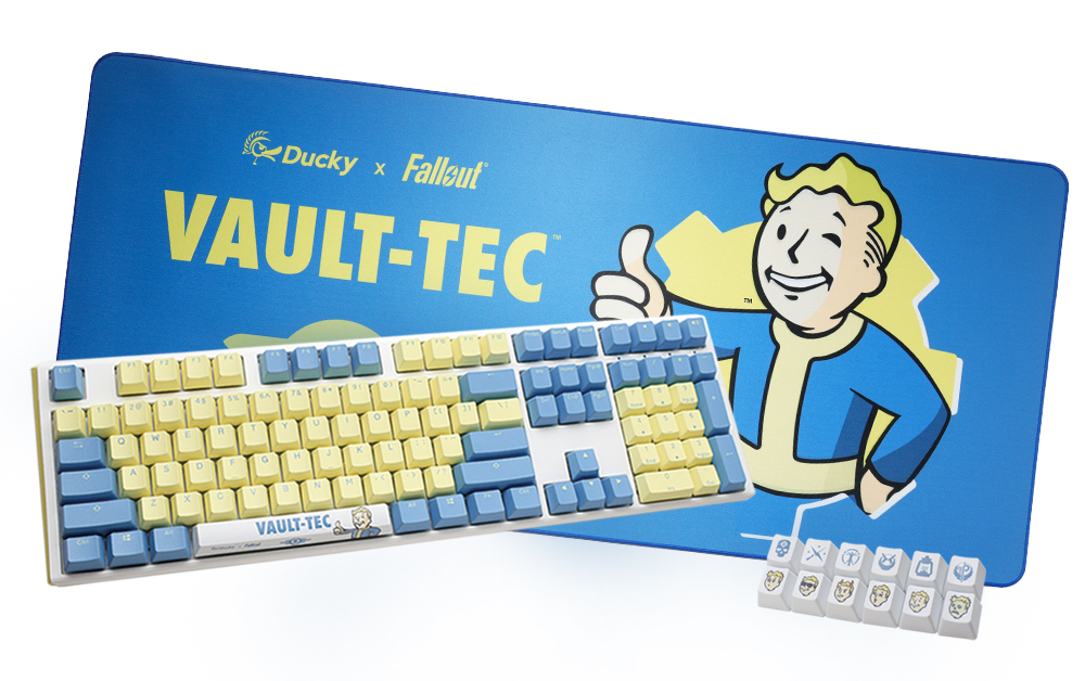 Ducky - Teclado Ducky One 3 x Fallout Vault-Tec Limited Edition MX-Speed Silver + Tapete (US)