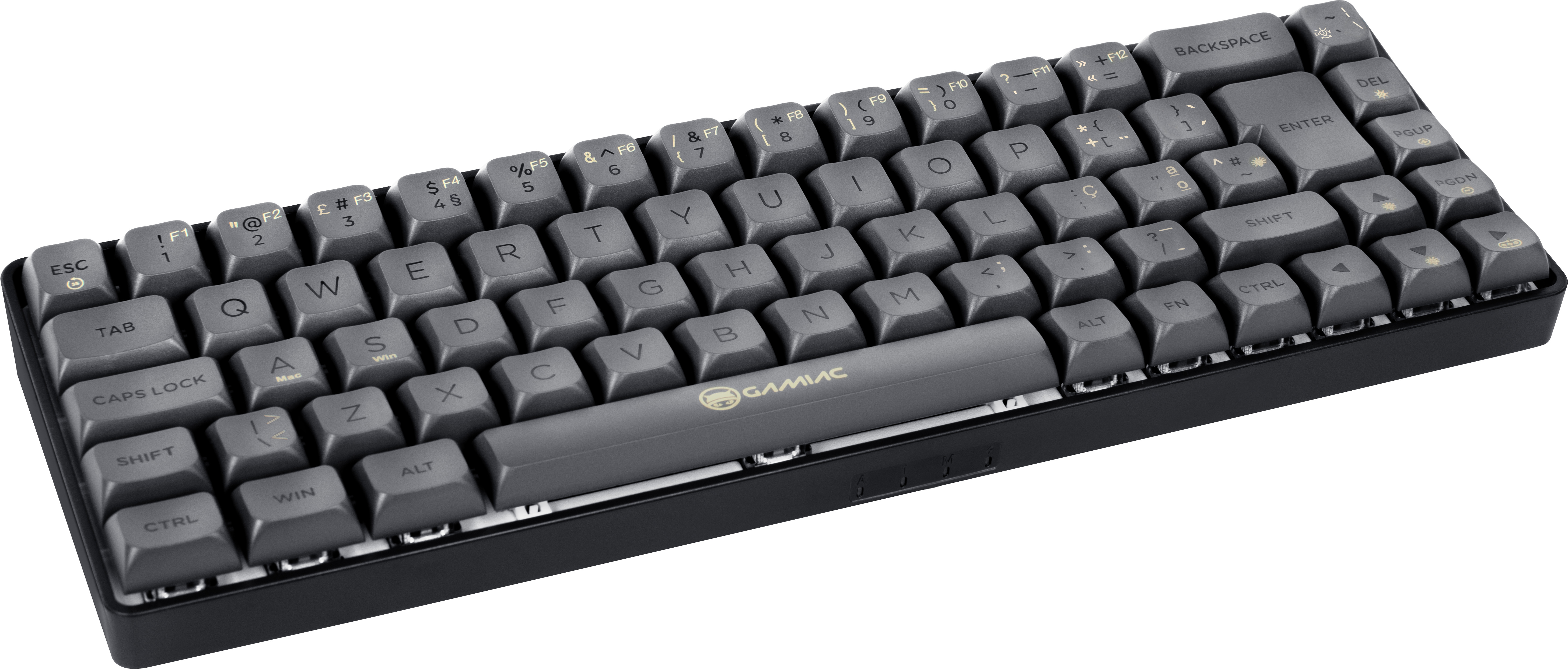 GAMIAC - Teclado Mecânico GAMIAC TKL RGB69G SF Kailh Blue Preto/Cinzento (PT)