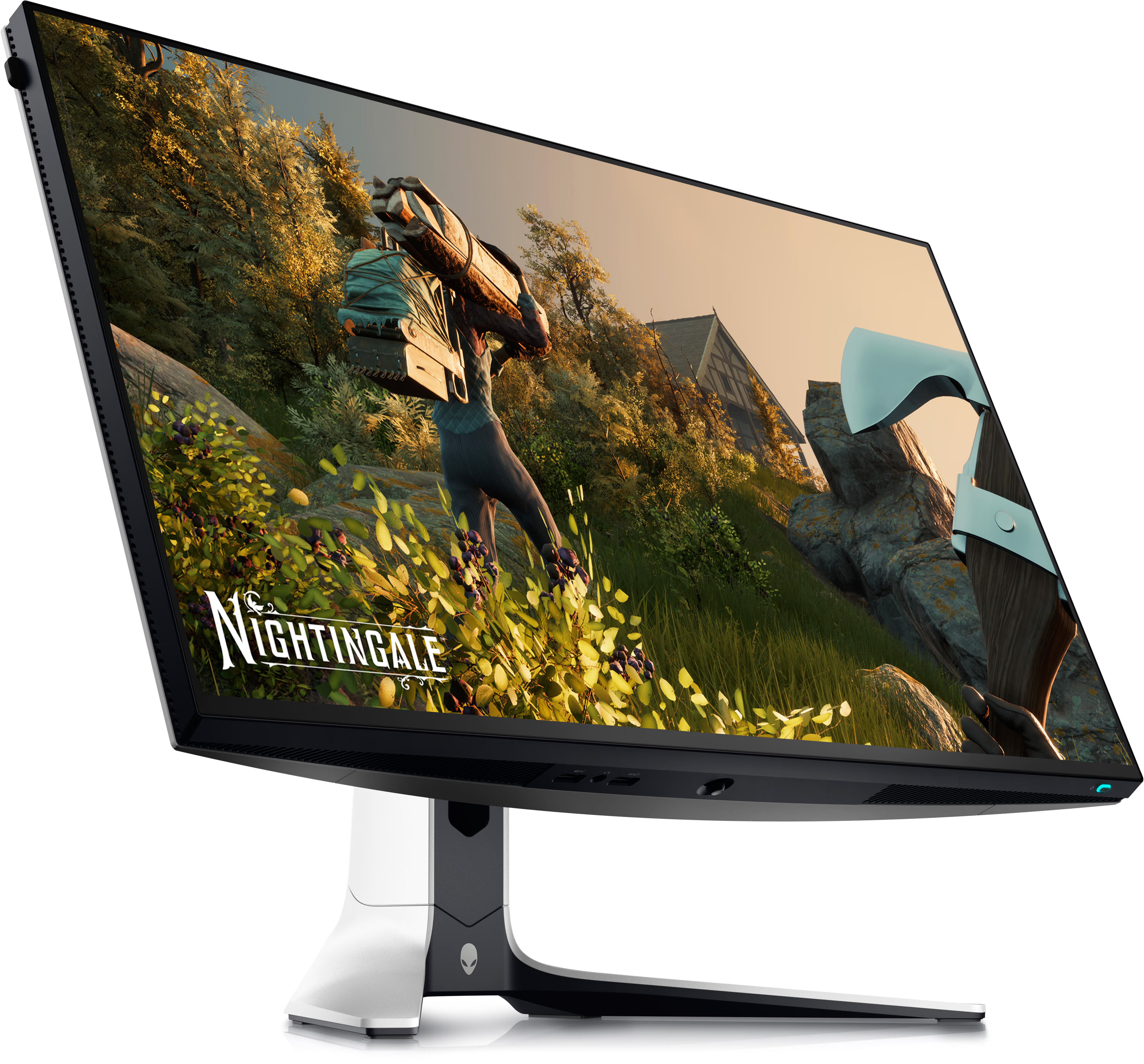 Monitor Gamer Alienware Lcd/Ips Preto/Branco Amd Free-Sync Premium/Nvidia  G-Sync 240hz Regulagem De Altura 1ms Hdmi/Dp 1080p 27'' - AW2720HF