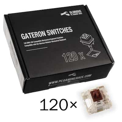 Glorious - Pack 120 Switches Gateron MX Brown para Glorious GMMK