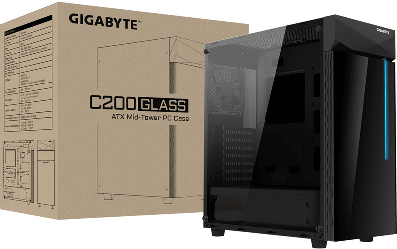Gigabyte - Caixa ATX Gigabyte C200 RGB USB 3.0 Preto Vidro Temperado