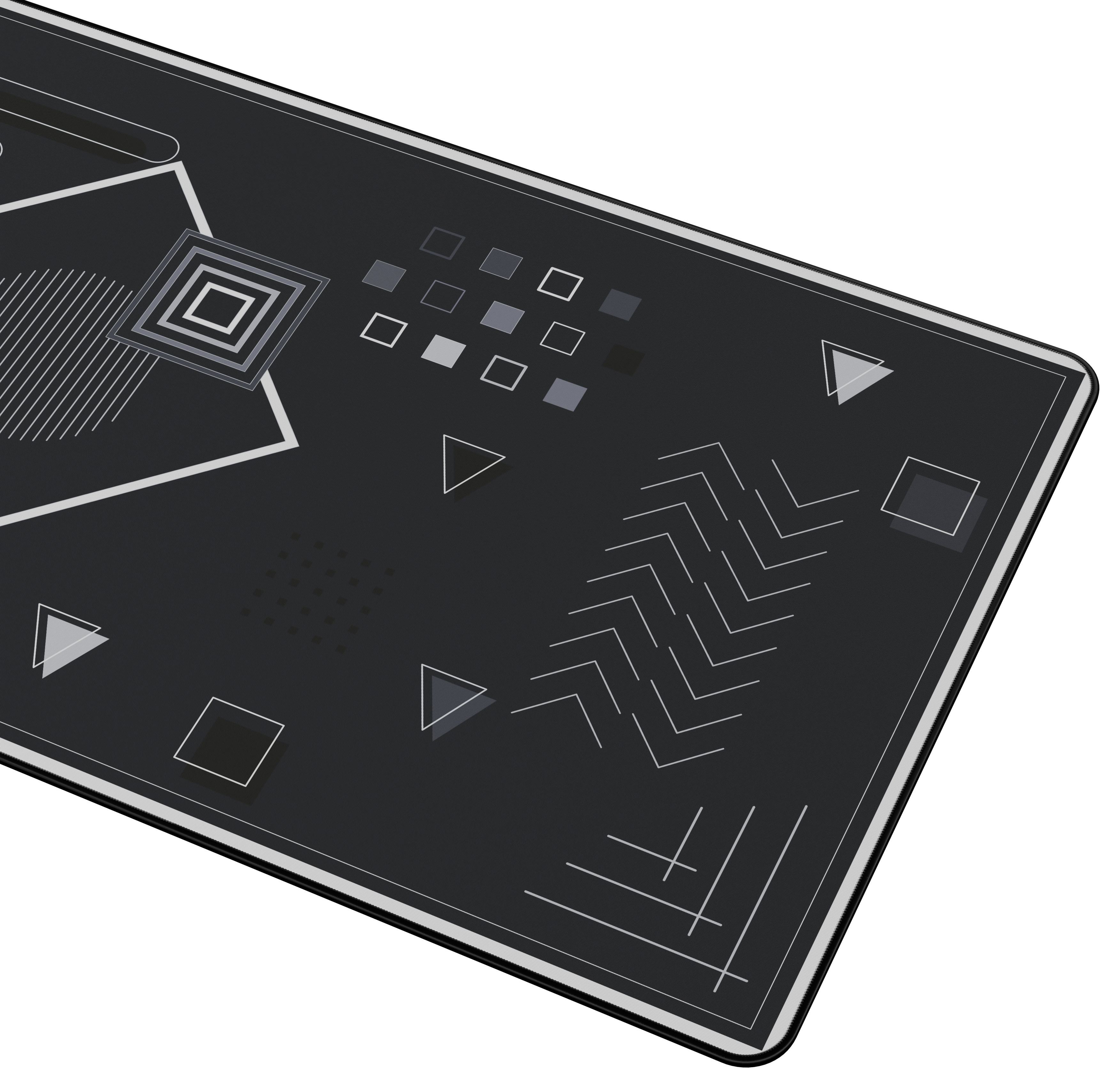 Mighty Setup - Tapete Mighty Setup - Geometric Glitch Black