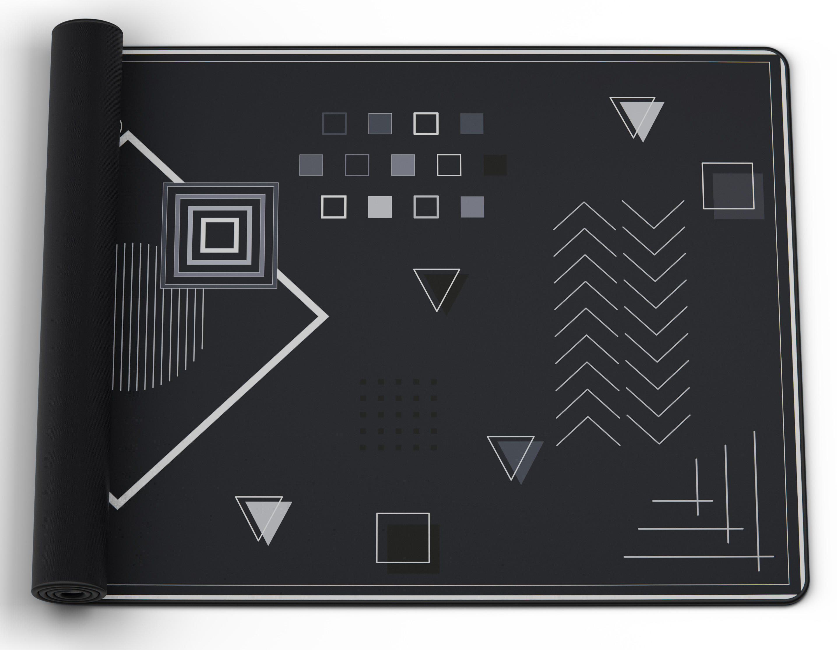 Mighty Setup - Tapete Mighty Setup - Geometric Glitch Black