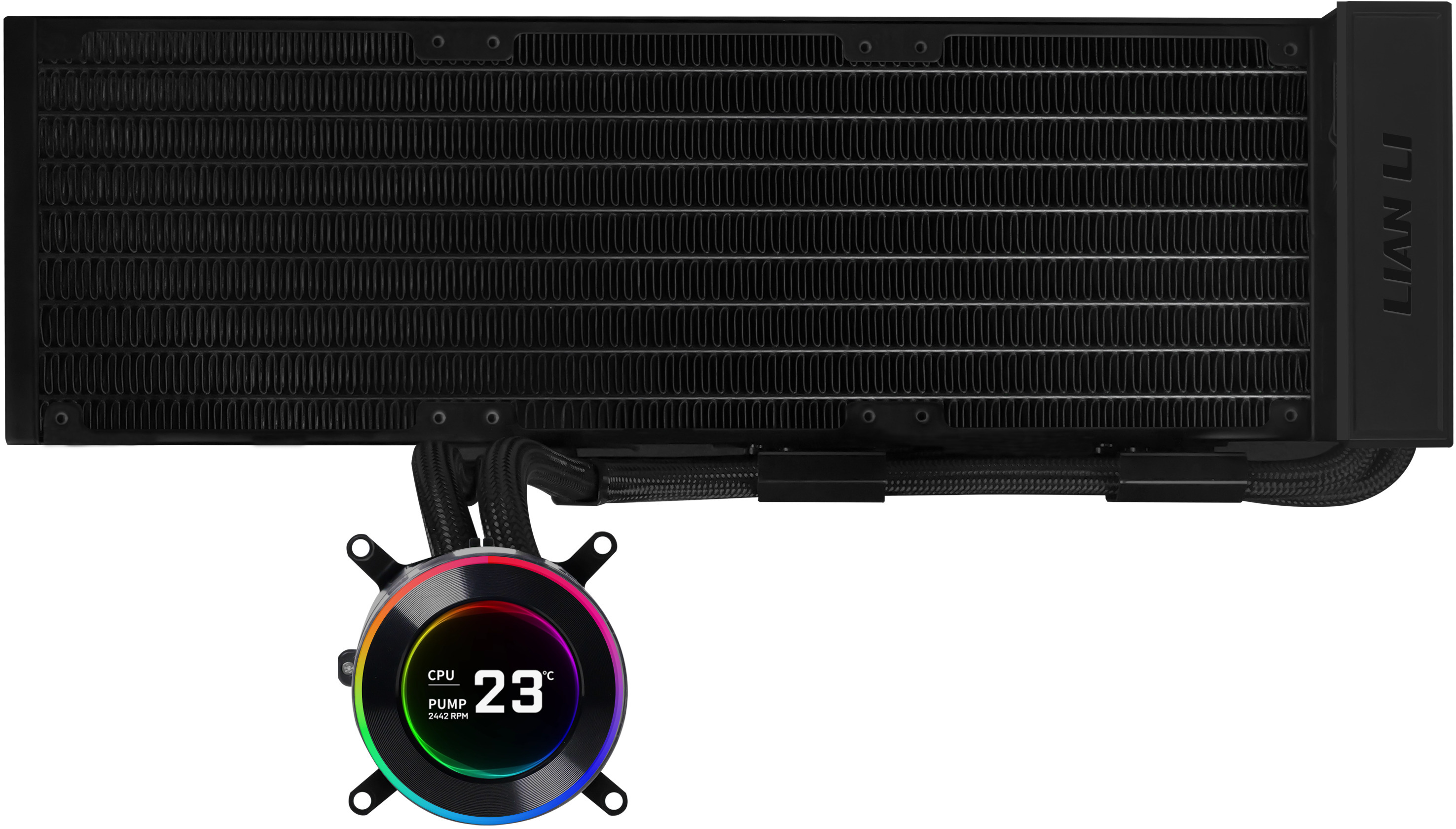 Water Cooler CPU AIO Lian Li HydroShift II LCD 360 Preto - 360mm S/Ventoinhas