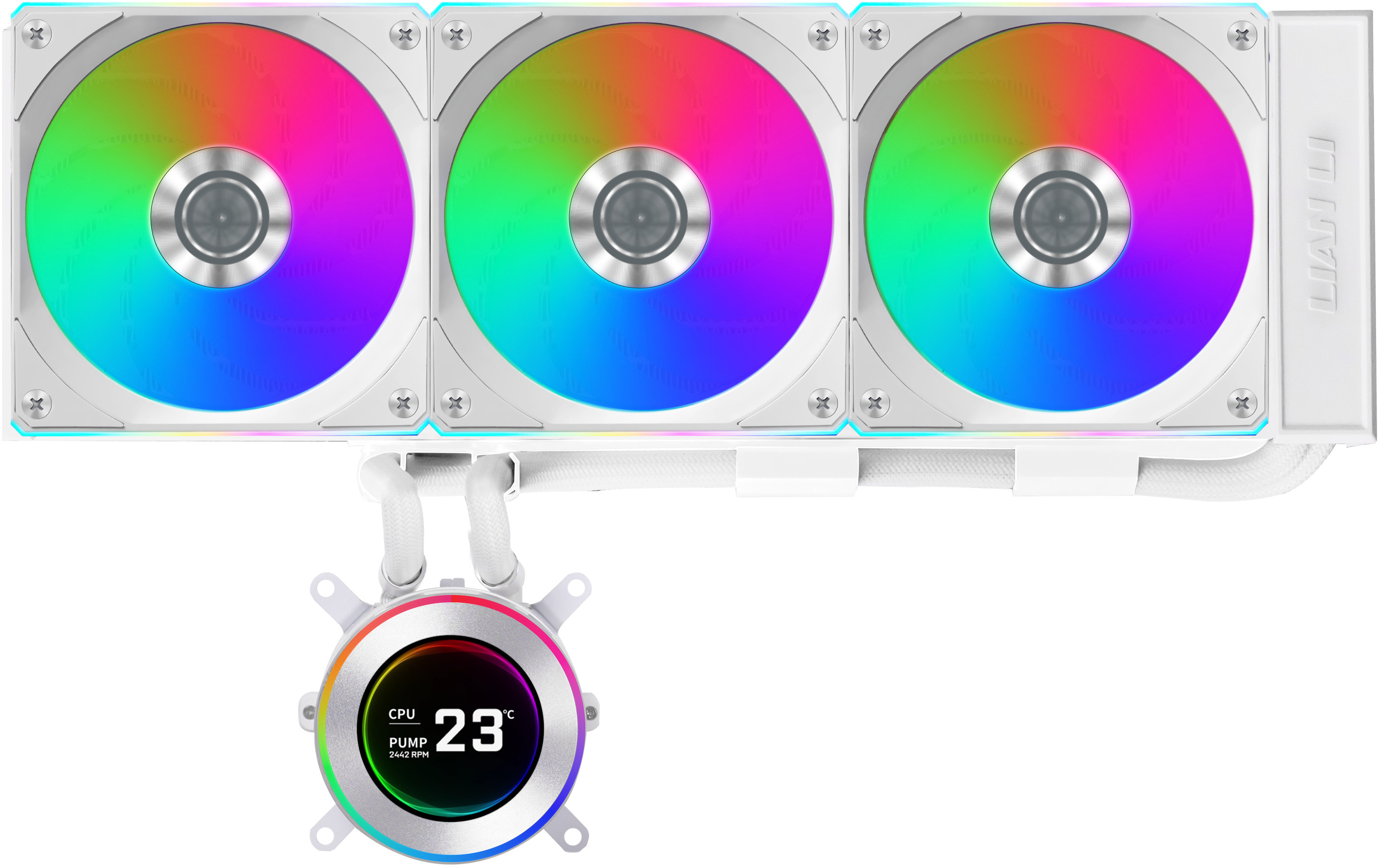 Water Cooler CPU AIO Lian Li HydroShift II LCD 360R Branco - 360mm