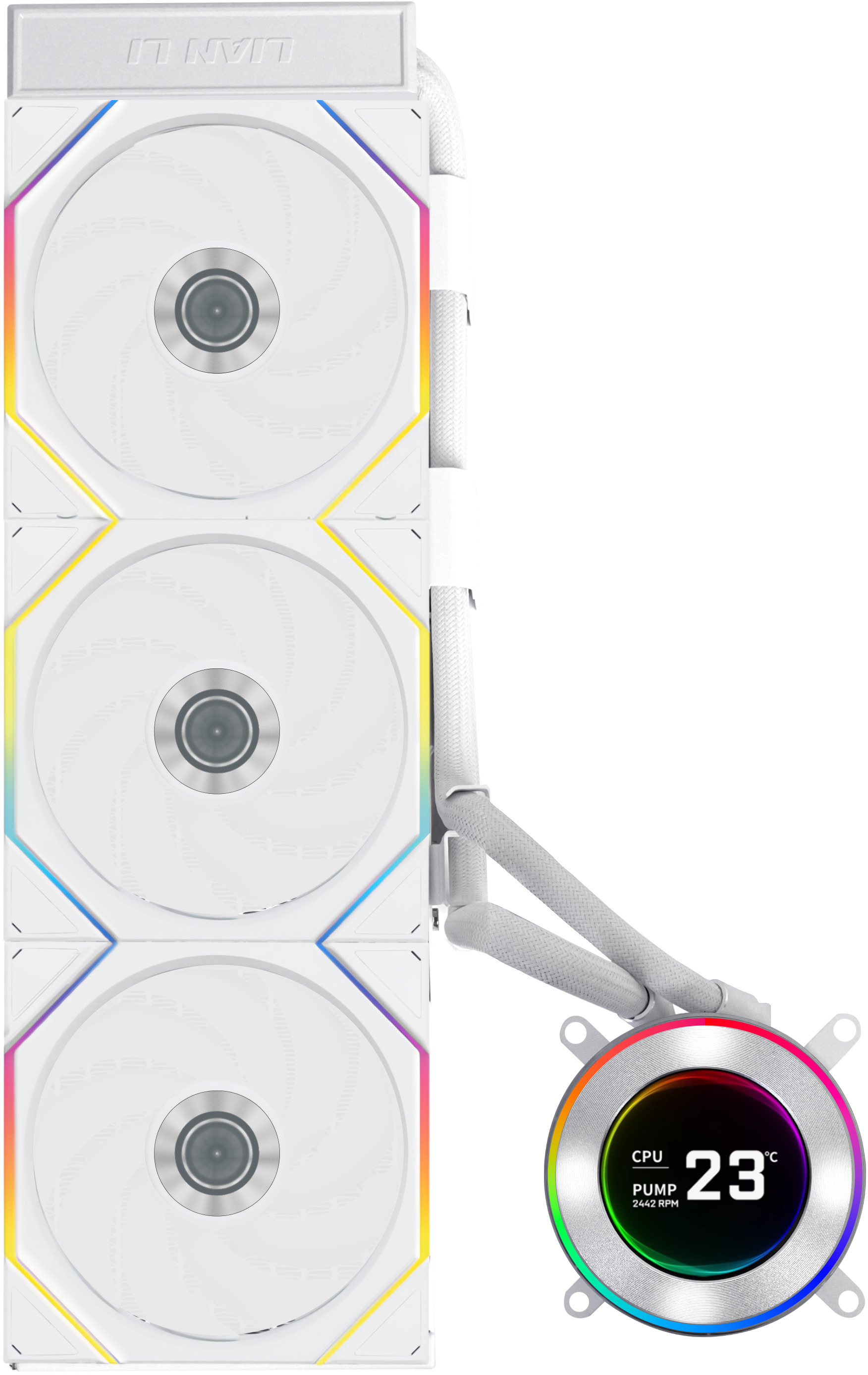 Lian Li - Water Cooler CPU AIO Lian Li HydroShift II LCD 360TL Wireless Branco - 360mm