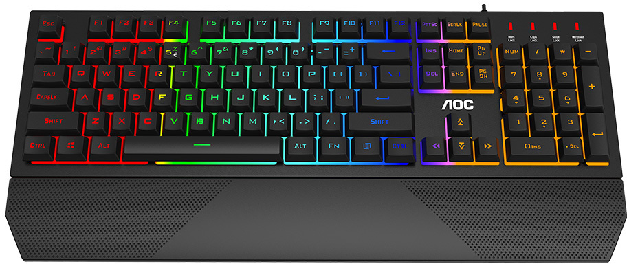 AOC - Teclado AOC GK200 RGB Membrana Iluminado (PT)