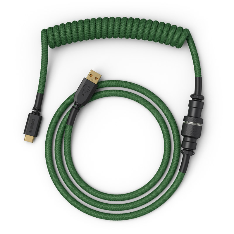 Glorious - Cabo Coiled Glorious USB-C para USB-A 137m - Forest Green