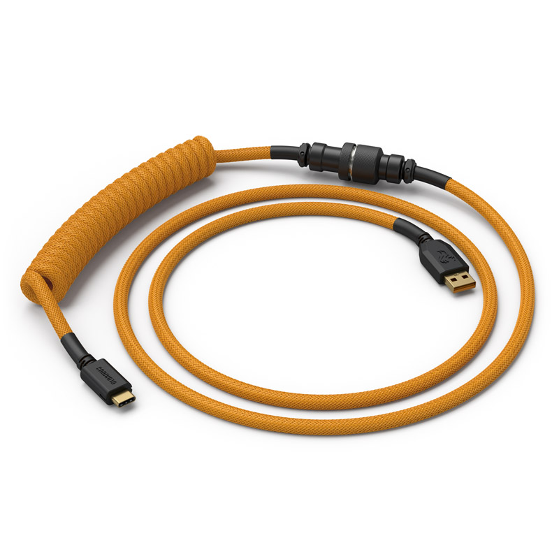 Cabo Coiled Glorious USB-C para USB-A , 1,37m - Glorious Gold