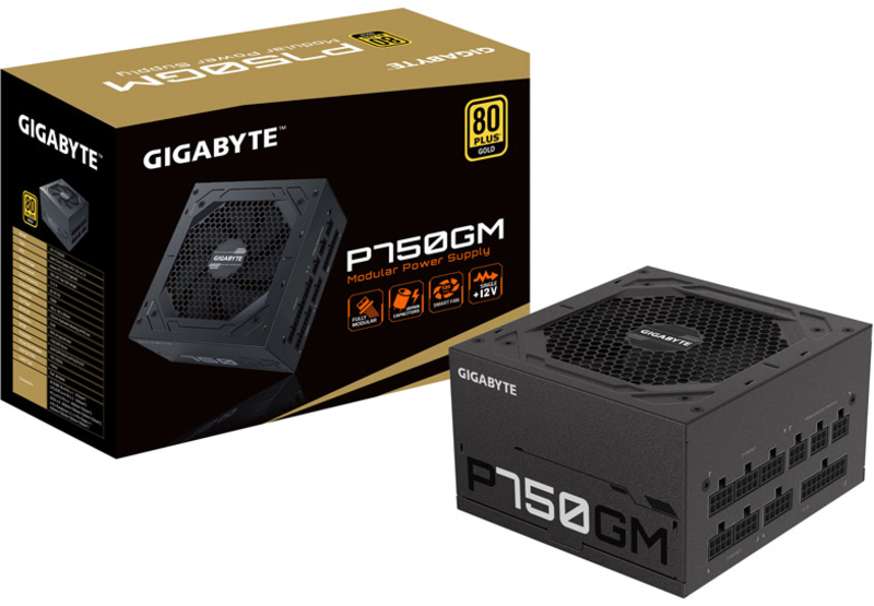 Gigabyte - Fonte Gigabyte GP-P750GM 750W 80+ Gold Modular