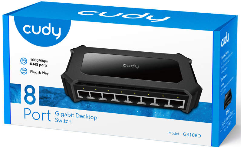 Cudy - Switch Cudy GS108D 8 Portas Gigabit UnManaged