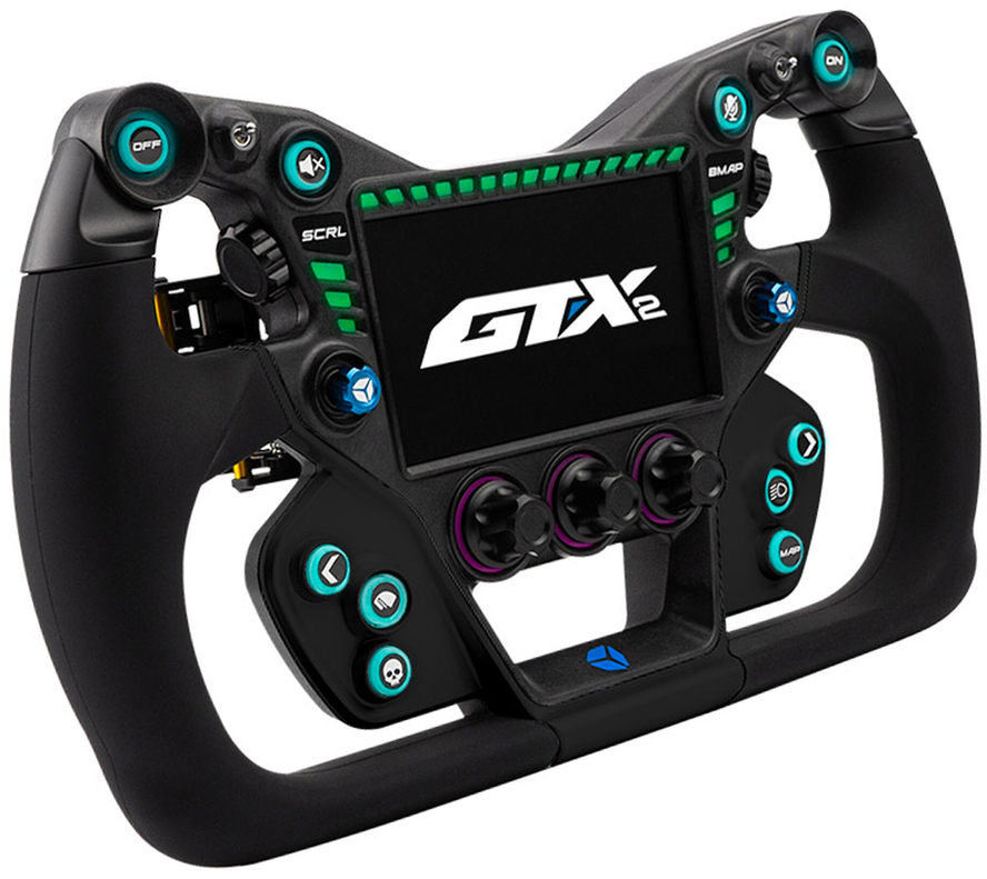 Cube Controls - Volante Cube Controls GTX2 Grip (30cm) - Preto / Azul