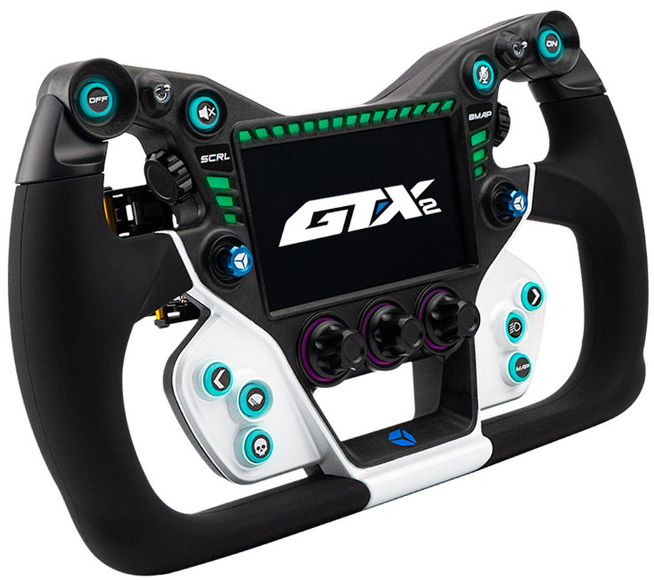 Cube Controls - Volante Cube Controls GTX2 Grip (30cm) - Branco / Azul