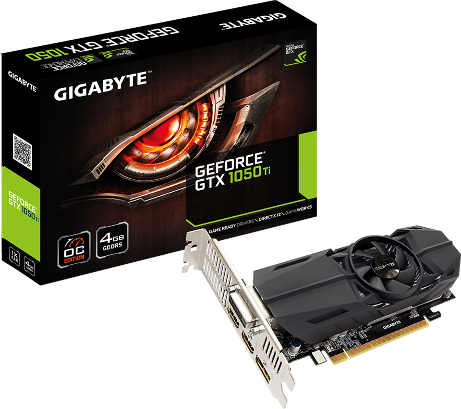 Gráfica Gigabyte GeForce® GTX 1050 TI OC LP 4GB GD5