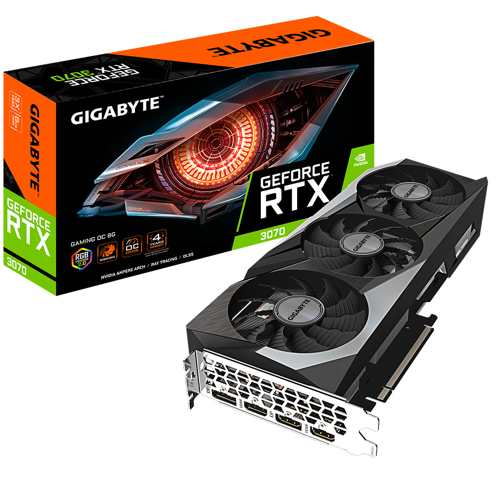 Gigabyte - ** B Grade ** Gráfica Gigabyte GeForce® RTX 3070 Gaming OC 8GB GD6