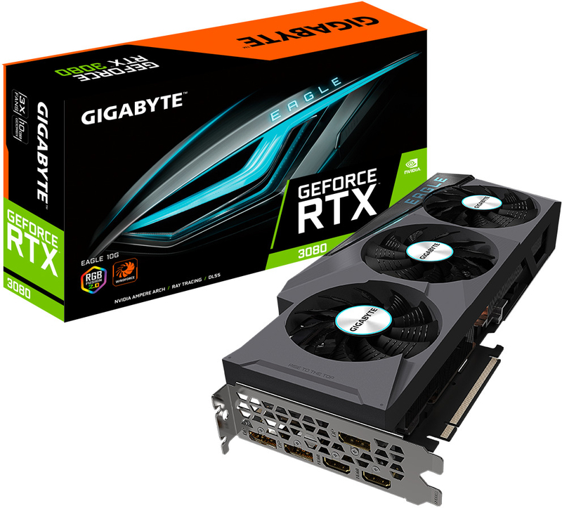 Gráfica Gigabyte GeForce® RTX 3080 Eagle 10GB GD6X