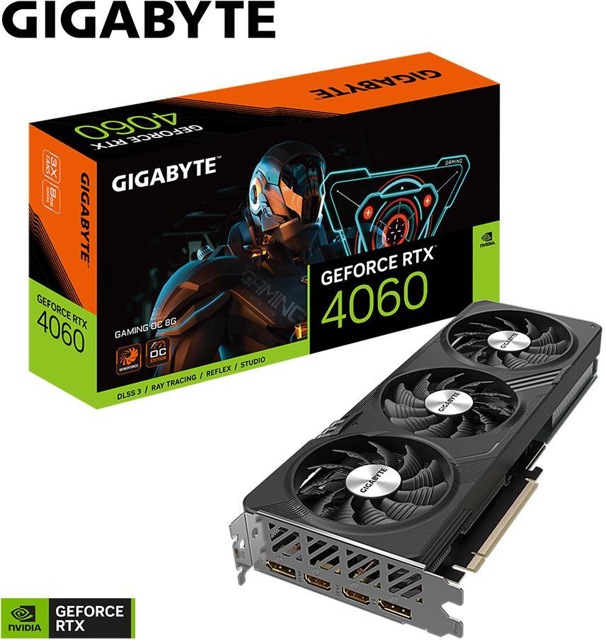 Gigabyte - Gráfica Gigabyte GeForce® RTX 4060 Gaming OC 8GB GDDR6 DLSS3