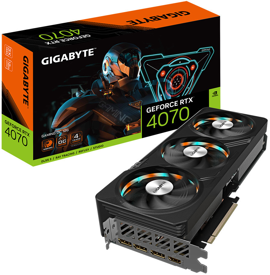 Gráfica Gigabyte GeForce® RTX 4070 Gaming OC 12GB GD6X DLSS3