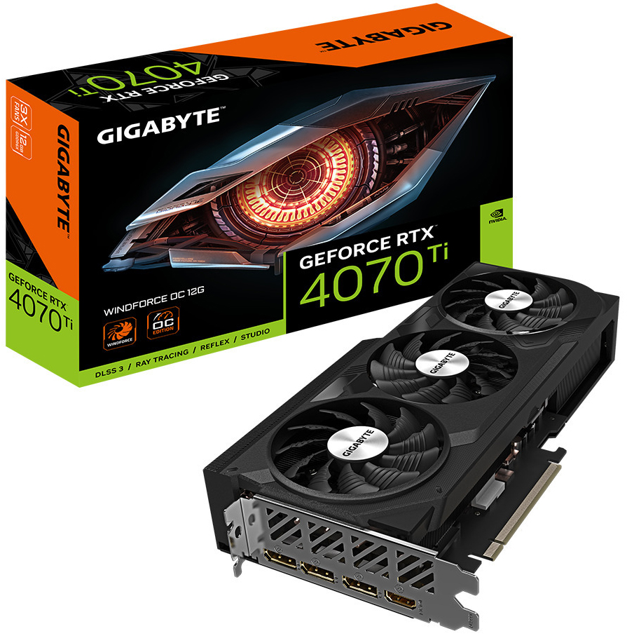 Gráfica Gigabyte GeForce® RTX 4070 Ti WindForce OC 12GB GDDR6X DLSS3