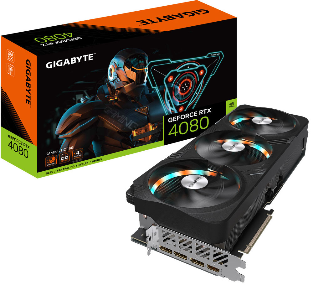 Gráfica Gigabyte GeForce® RTX 4080 Gaming OC 16GB GD6X DLSS3
