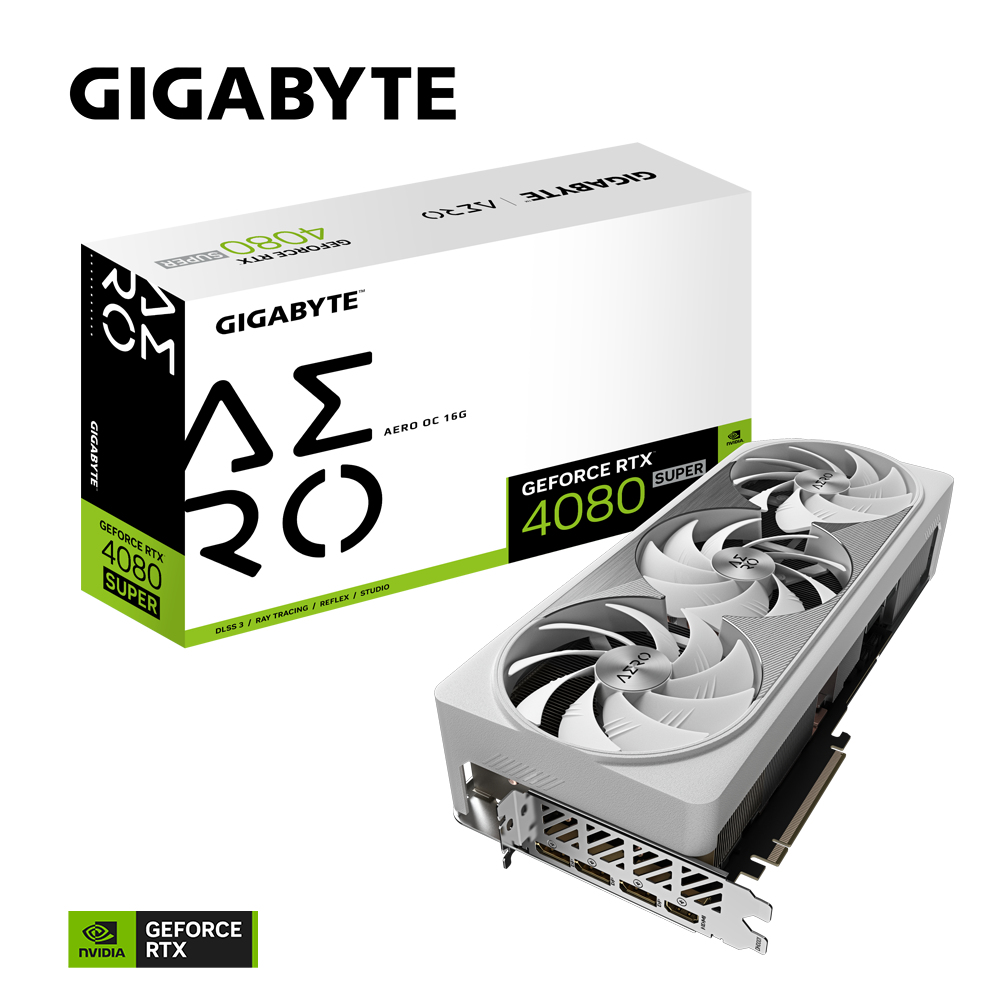 Gigabyte - Gráfica Gigabyte GeForce® RTX 4080 SUPER Aero OC 16GB GDDR6X DLSS3