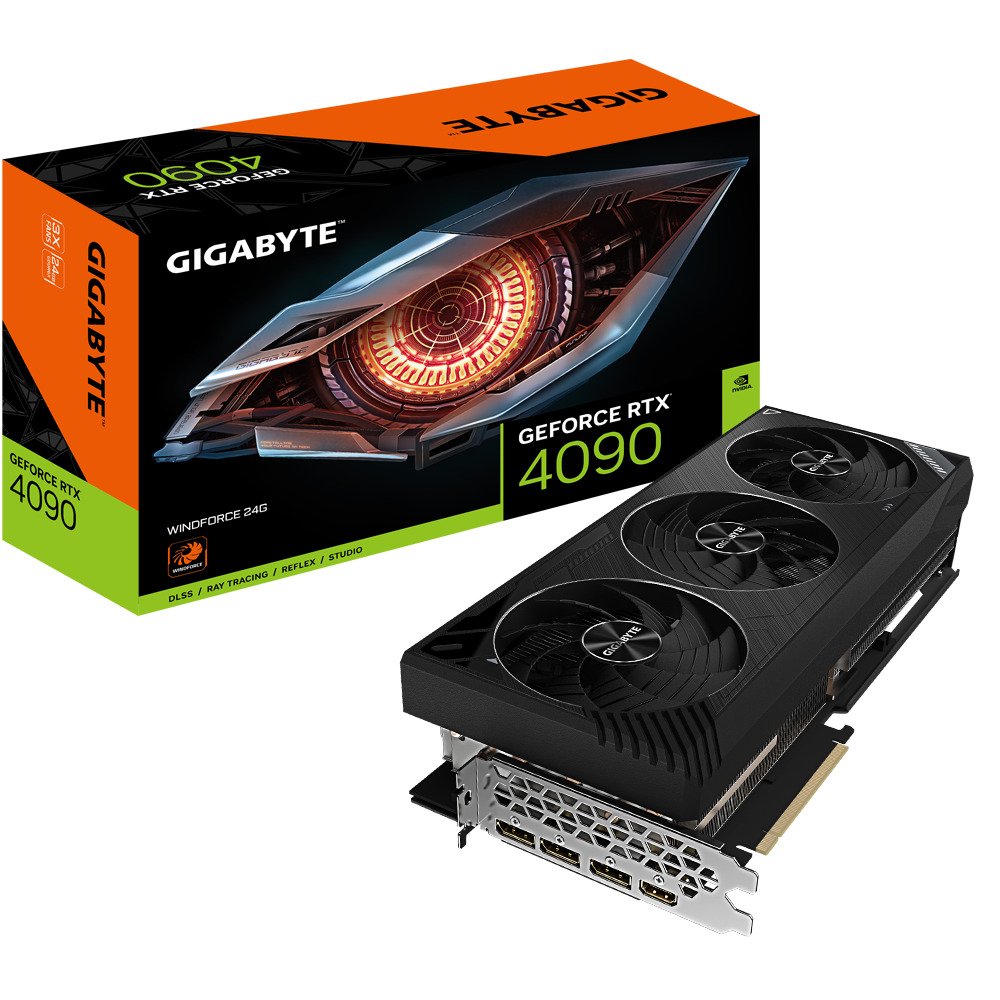 Gráfica Gigabyte GeForce® RTX 4090 WindForce 24GB GD6X DLSS3