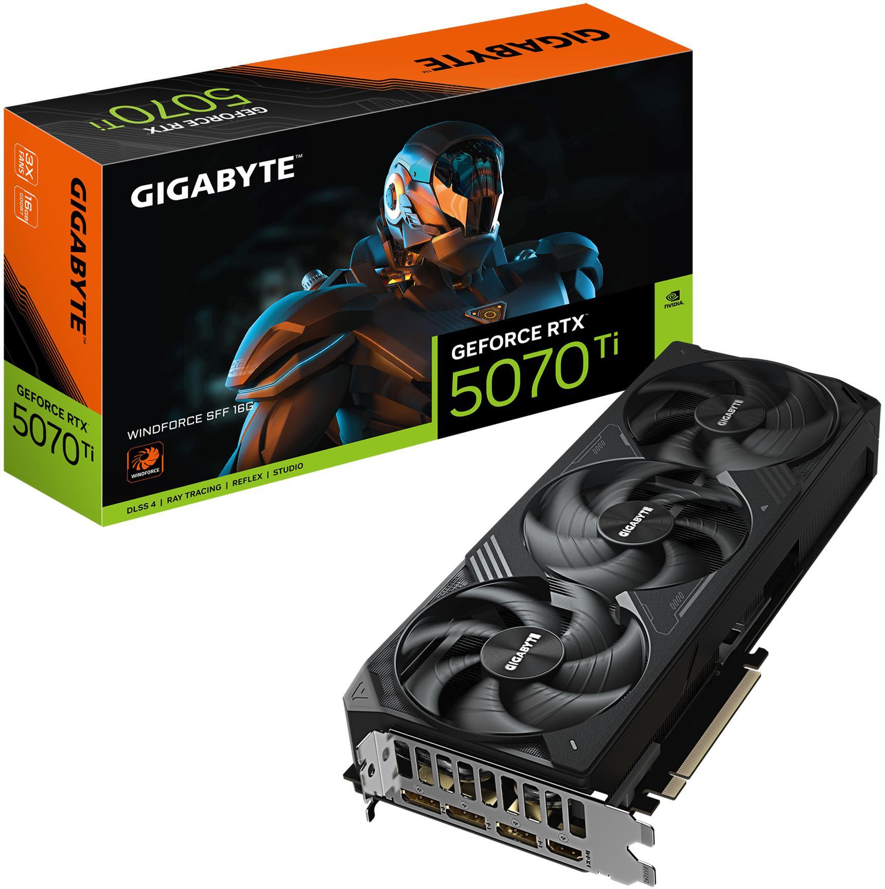 Gráfica Gigabyte GeForce® RTX 5070 Ti Windforce 3 16GB GDDR7 DLSS4