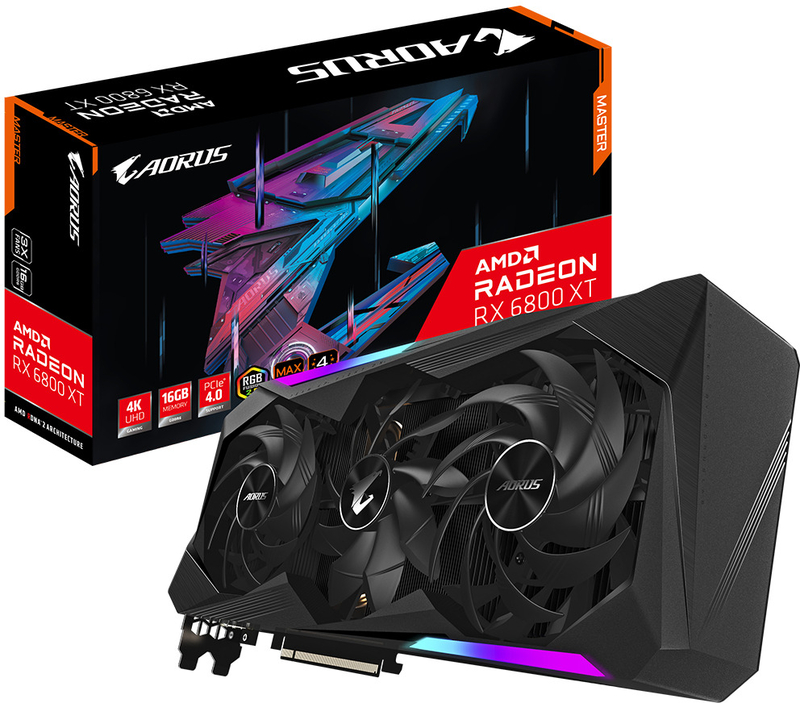 Gráfica Gigabyte Radeon RX 6800 XT Aorus Master 16GB